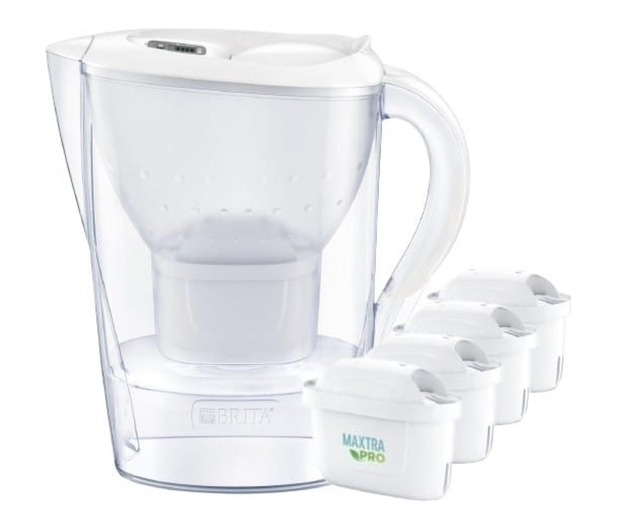 Brita Dzbanek Marella XL biała + 4 wkłady filtrujące MAXTRAPRO Pur - 1533416 - zdjęcie